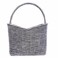 Basket With Handle Grey
